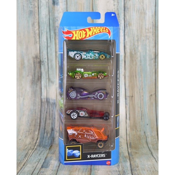Hot Wheels X-Raycers Xray 5 Pack Diecast Car Gift Set SEALED - Picture 1 of 4